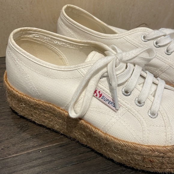Superga raffia platform sneakers. - Picture 3 of 6